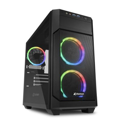 MINI-ATX, 2XU3, 3X120 ARGB, FINESTRA LAT. VETRO